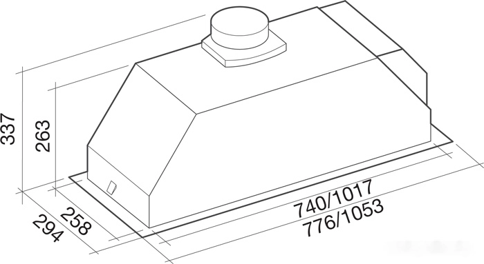 Кухонная вытяжка Falmec Design Gruppo Incasso 600 (70)