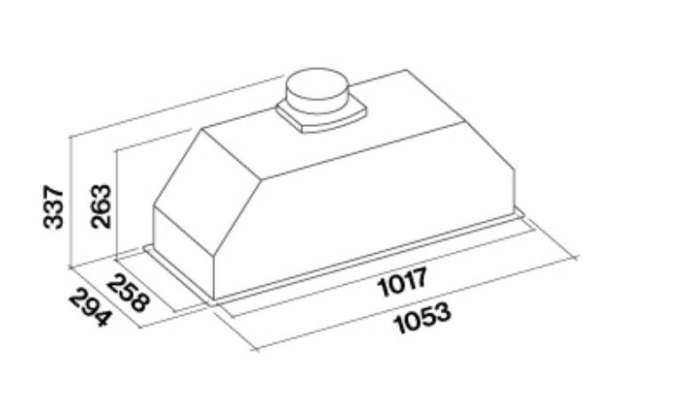 Вытяжка Falmec Gruppo Incasso Design 105 800 м3/ч (нержавеющая сталь)