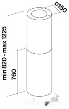 Кухонная вытяжка Falmec Polar/Black Design Island 35 800 м3/ч (черный)