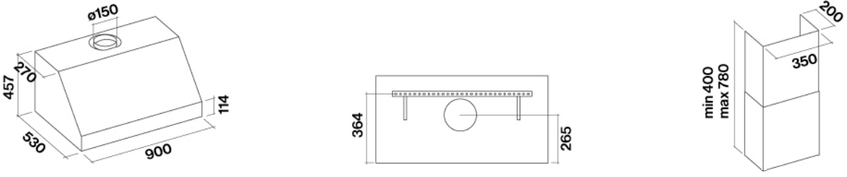 Кухонная вытяжка Falmec Zeus Professional 90 1000 м3/ч (нержавеющая сталь)