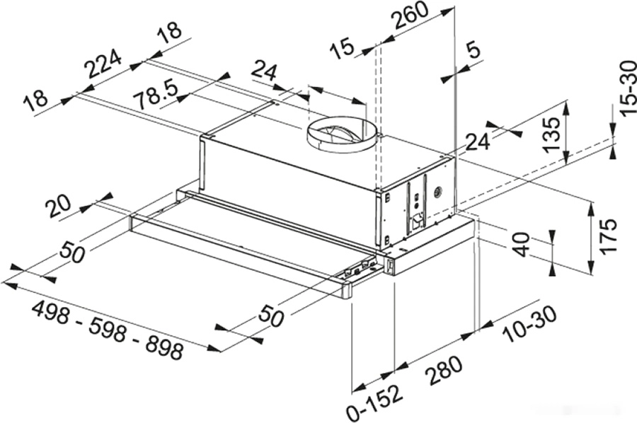 Кухонная вытяжка Franke Flexa FTC 632L GR/XS 315.0547.796