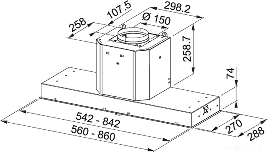 Кухонная вытяжка Franke FMY 608 BI WH 110.0456.721