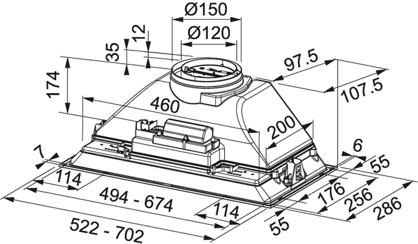 Кухонная вытяжка Franke Inca Smart FBI 525 GR 305.0599.532