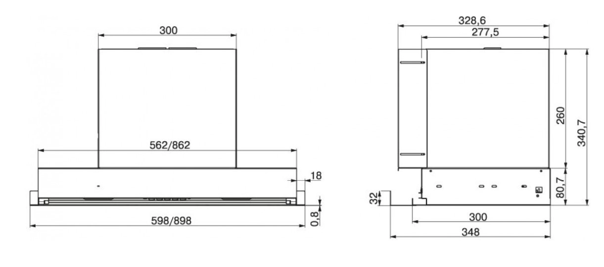 Вытяжка скрытая Franke T-Form CR 60 (305.0712.003)