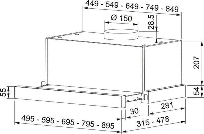 Вытяжка Franke Touch WH 50 315.0702.969