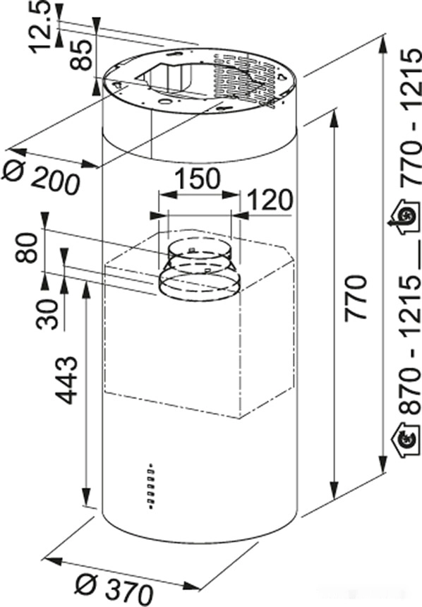 Кухонная вытяжка Franke Tube FTU Plus 3707 I WH