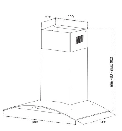 Вытяжка Germes Alt sensor 60 Inox