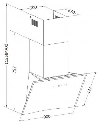 Вытяжка Germes Aura 90 (белая)