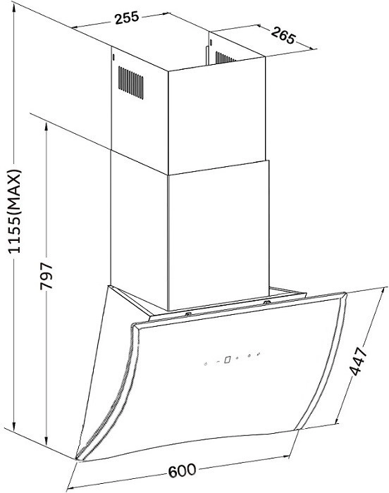 Вытяжка Germes Geneve 60 WH