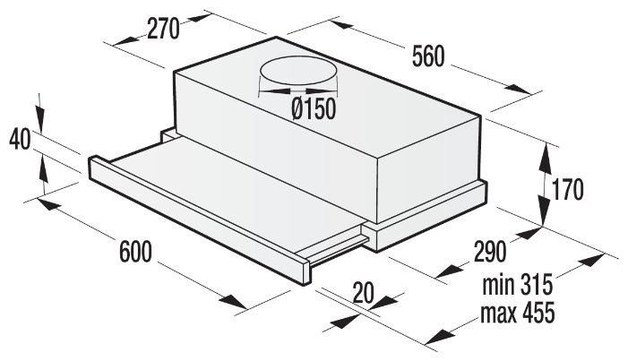 Вытяжка Gorenje BHP 62 CLB