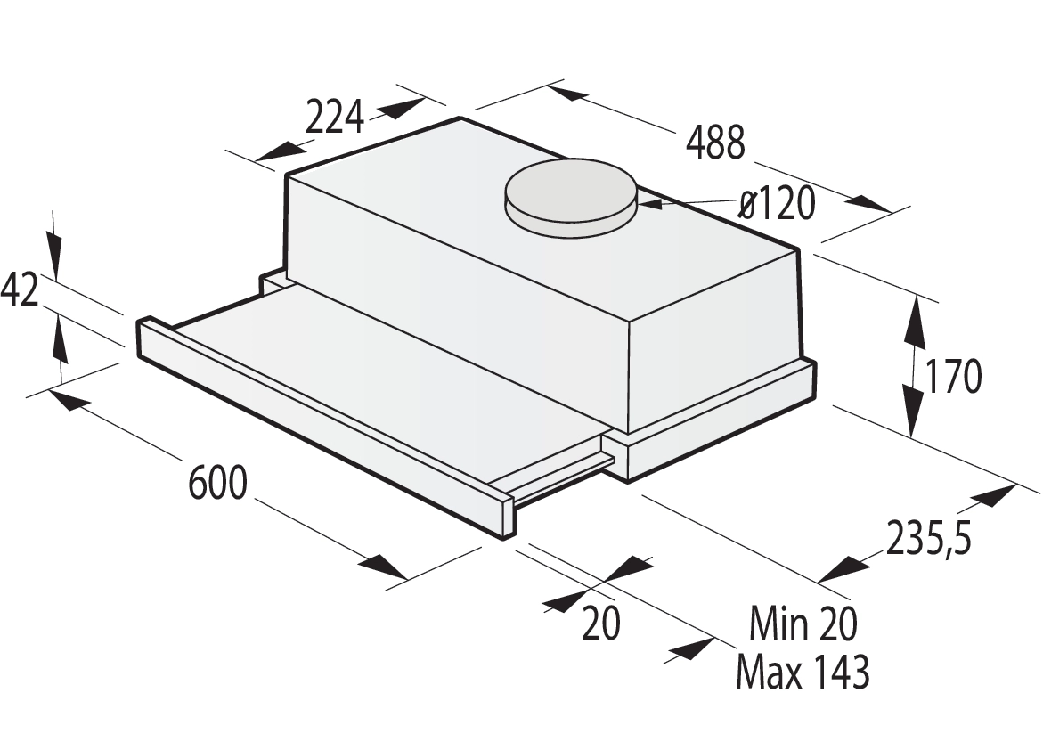 Вытяжка Gorenje TH606E4B