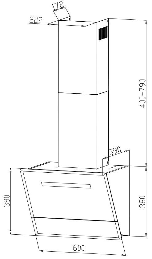 Кухонная вытяжка Grand Lester GC 60 (белый)