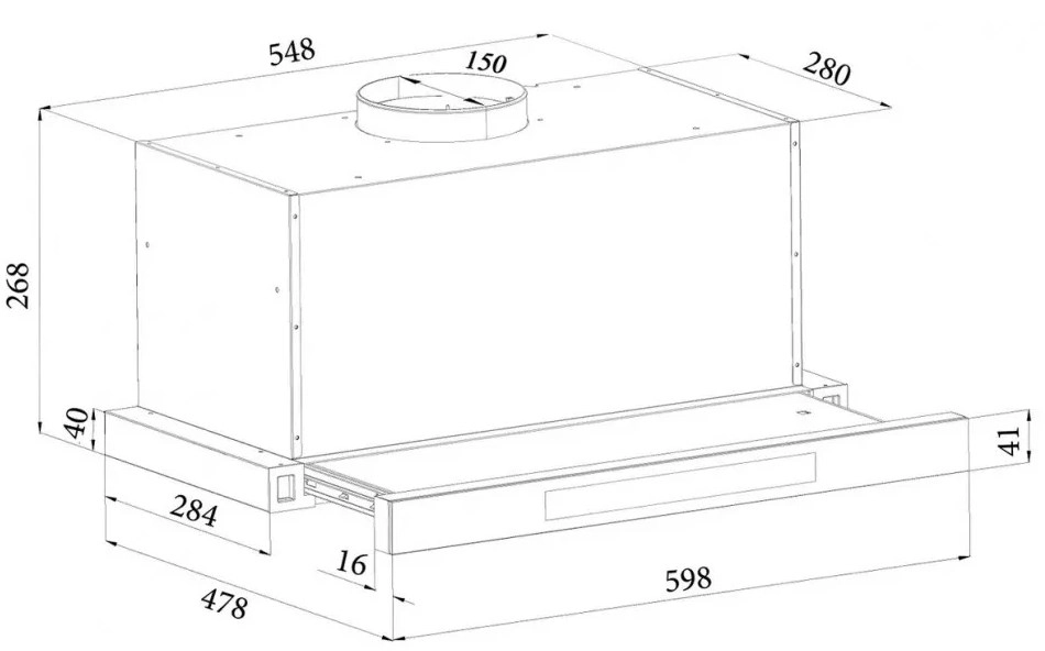 Кухонная вытяжка Grand Toledo Sensor 60 GC (черный)