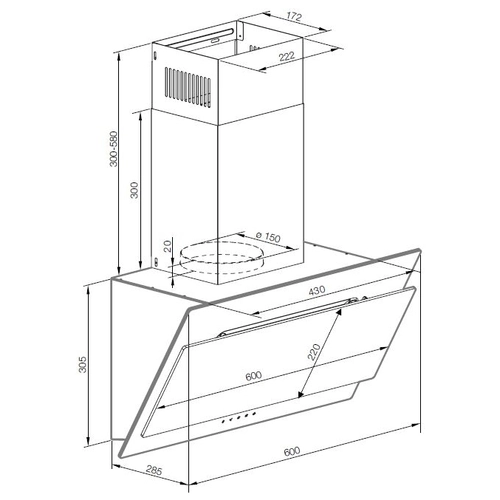 Каминная вытяжка Graude DHK 60.1 EL