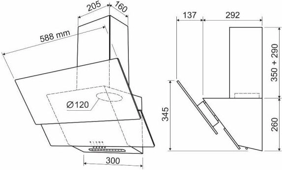 Кухонная вытяжка Holt HT-RH-016 60 (черный)