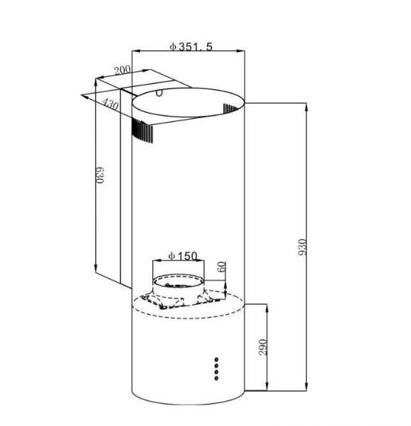 Вытяжка HOMSair ART 1050WL 35 БЕЛЫЙ