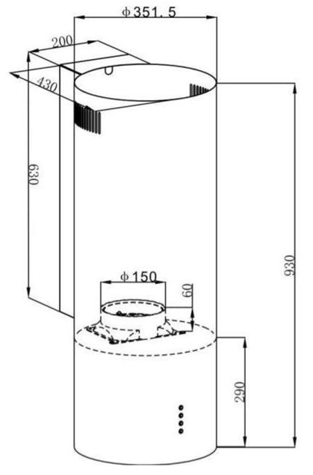 Кухонная вытяжка HOMSair Art 1050WL 35 (черный)