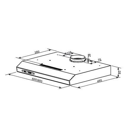 Кухонная вытяжка HOMSair Horizontal 50 (нержавеющая сталь)