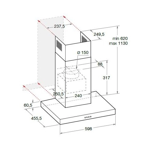 Вытяжка Hotpoint-Ariston HHBS 6.7F LT X