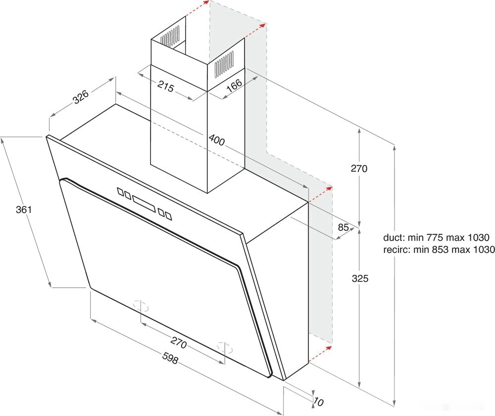 Кухонная вытяжка Indesit IHVP 6.4 LL K