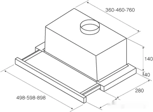 Кухонная вытяжка Jet air Aurora LX/GRX/F/60 PRF0045665C