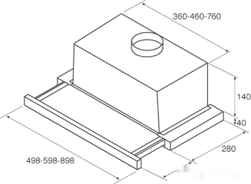 Кухонная вытяжка Jet air Aurora LX/WH/F/50 PRF0093764C