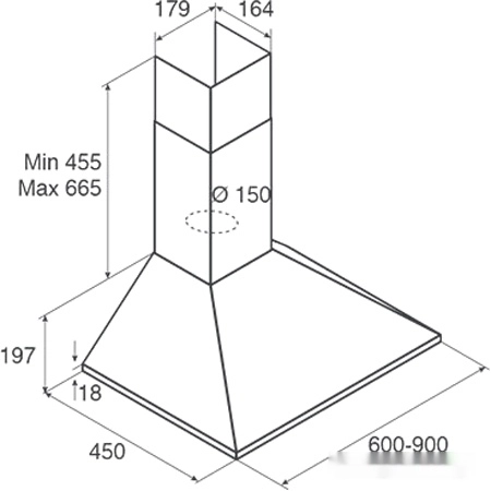 Кухонная вытяжка Jet air Gaia AN/A/60 PRF0112629B