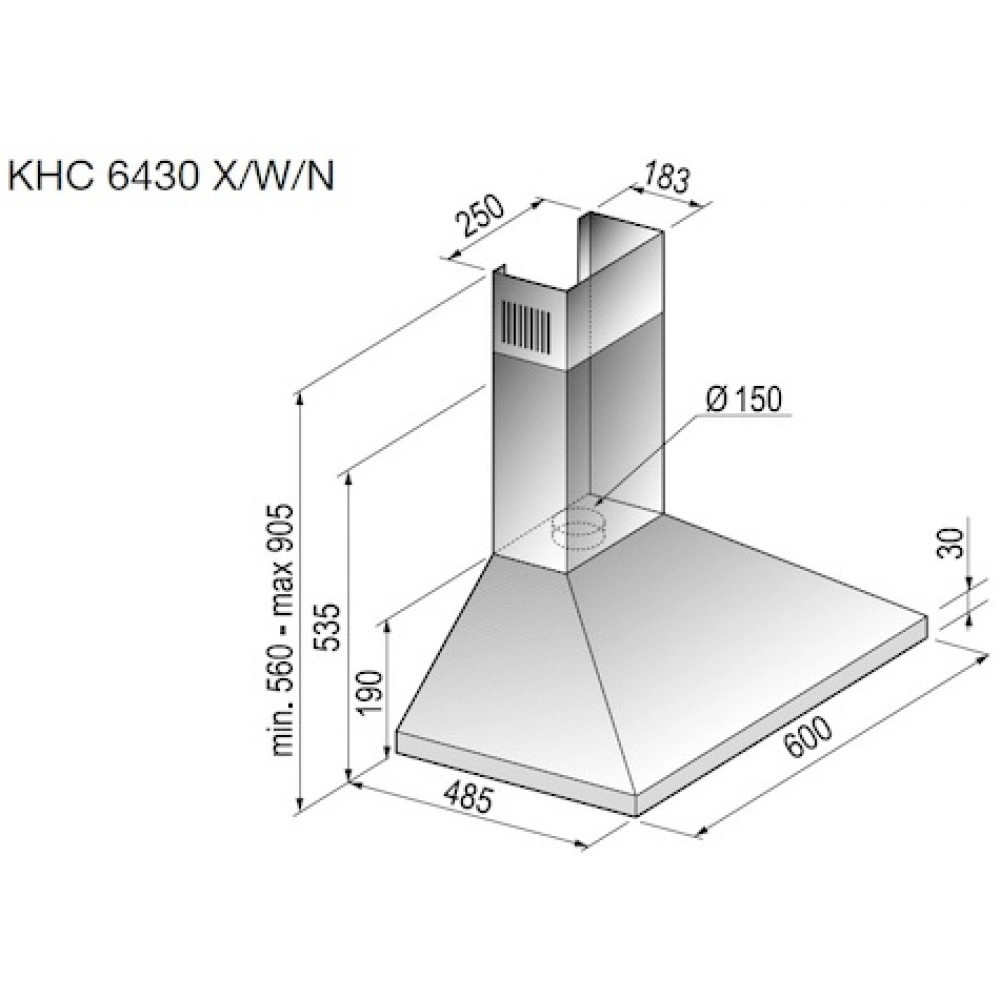 Вытяжка Korting KHC 6431 X