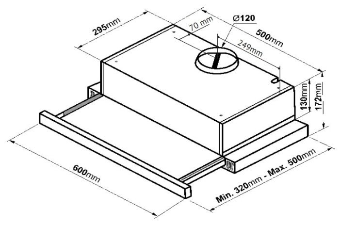 Вытяжка Korting KHP 6617 GB