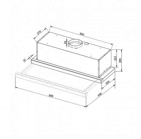 Вытяжка Korting KHP 9975 GW