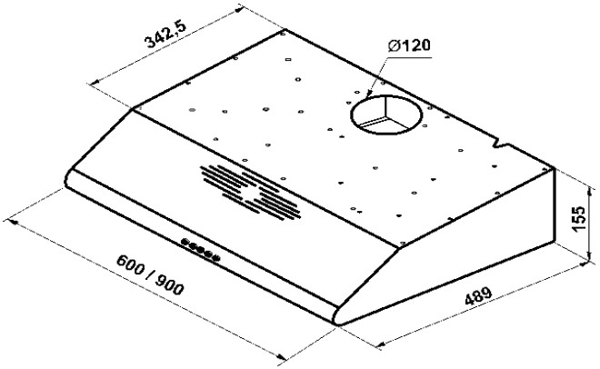 Вытяжка Korting KHT 6334 BR