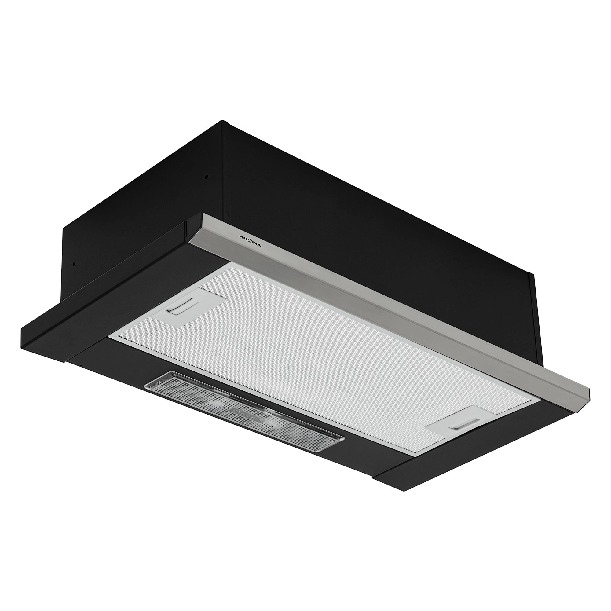 Вытяжка Krona Kamilla slim 600 black/inox (2 мотора)