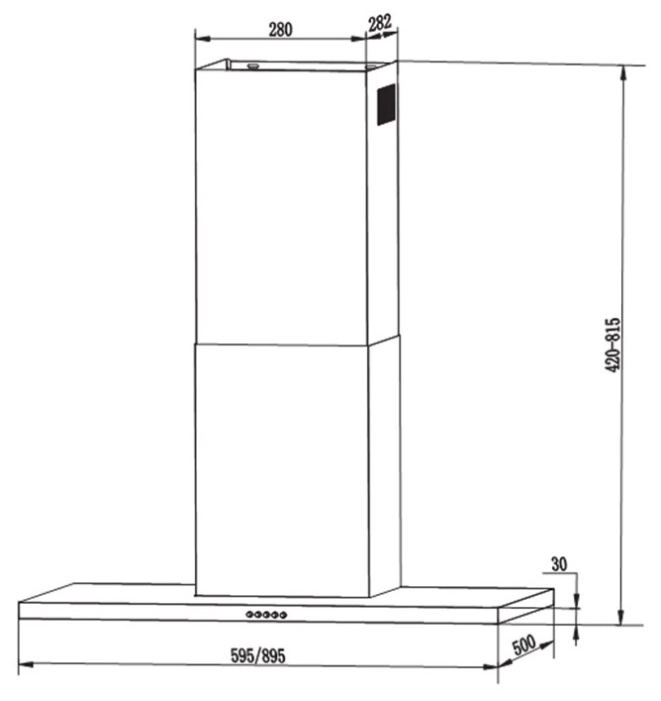 Вытяжка Krona Rina 600 inox PB