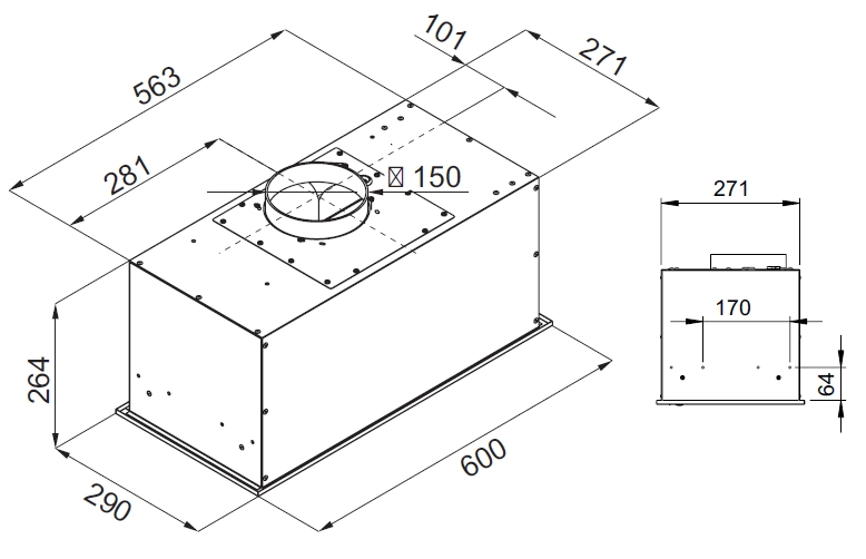 Вытяжка Kuppersberg IBOX 60 B