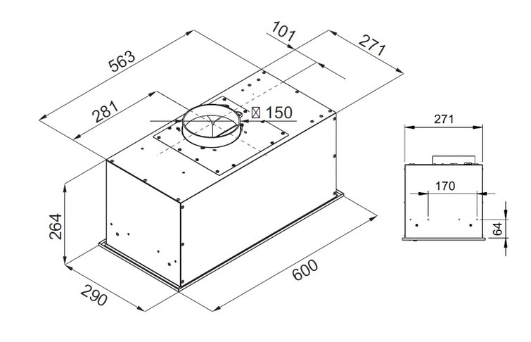 Вытяжка Kuppersberg Ibox 60 X