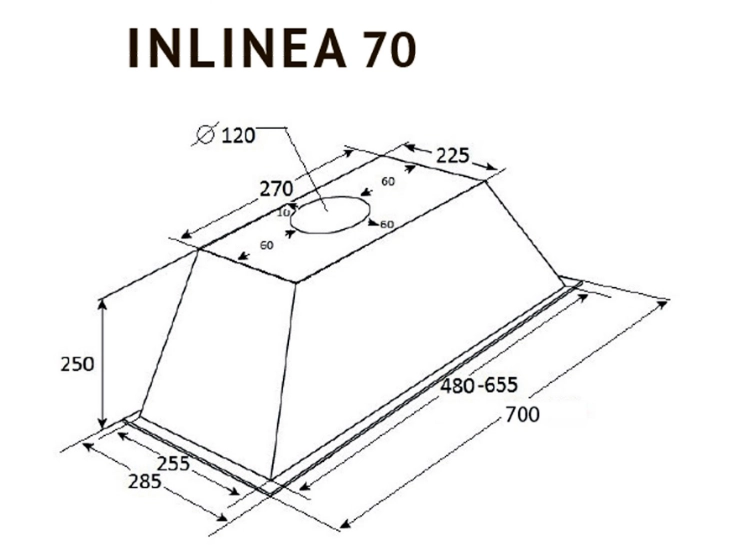 Вытяжка Kuppersberg Inlinea 70 BX