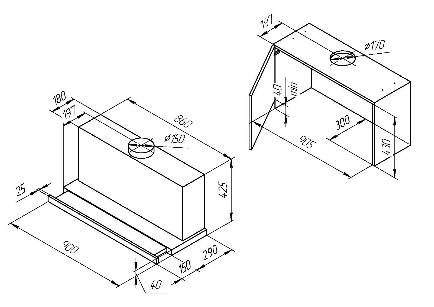 Вытяжка Kuppersberg Slimbox 90 X