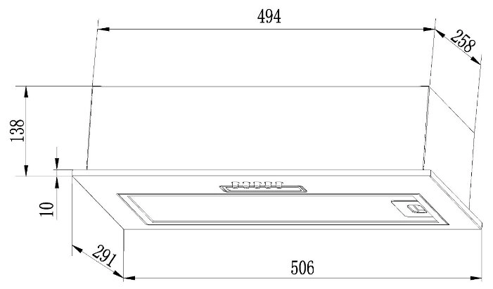 Встраиваемая вытяжка LEX GS BLOC Light 600 IX