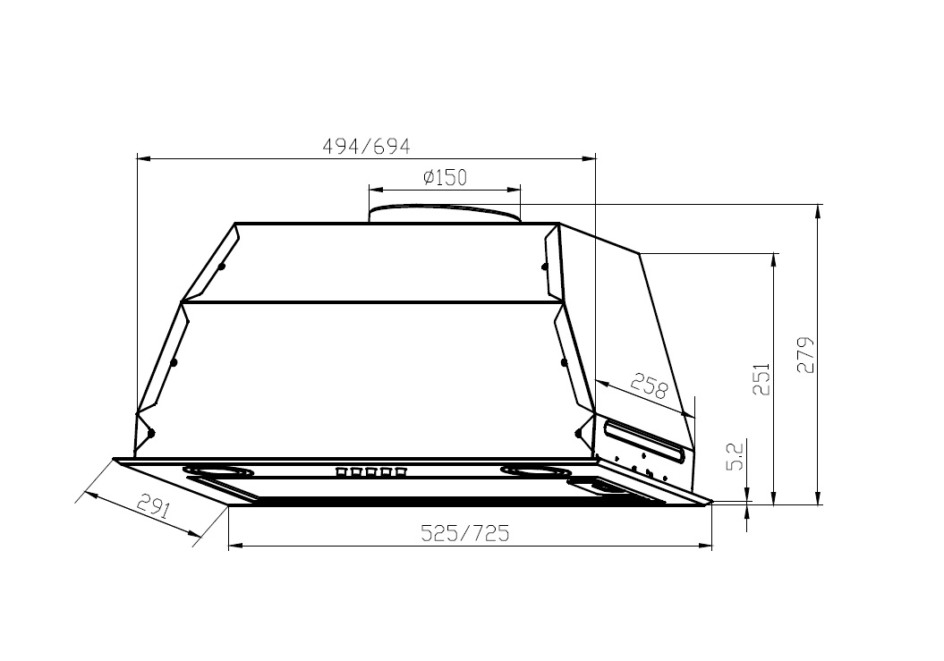 Вытяжка LEX GS BLOC P 600 BLACK