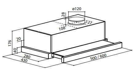 Вытяжка LEX HUBBLE G 2M 600 BLACK