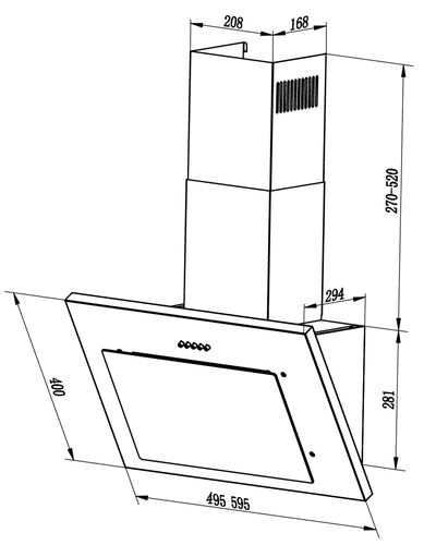 Каминная вытяжка LEX Mika 500 WH