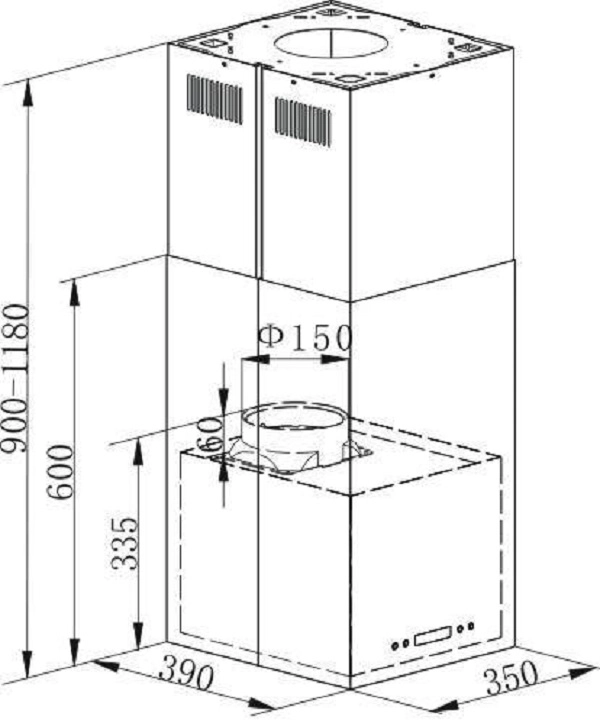 Вытяжка Maunfeld Bath Light 35 (нержавеющая сталь)