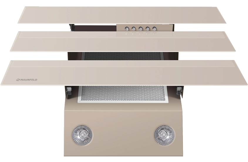 Вытяжка Maunfeld Cascada Trio 60 темно-бежевый