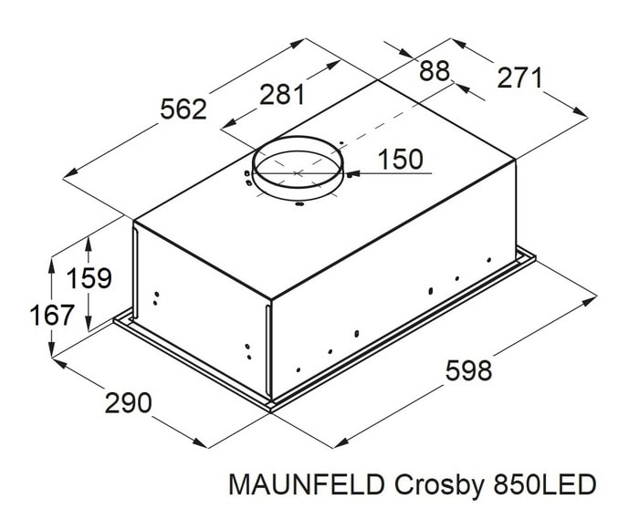 Вытяжка Maunfeld Crosby 850LED белый