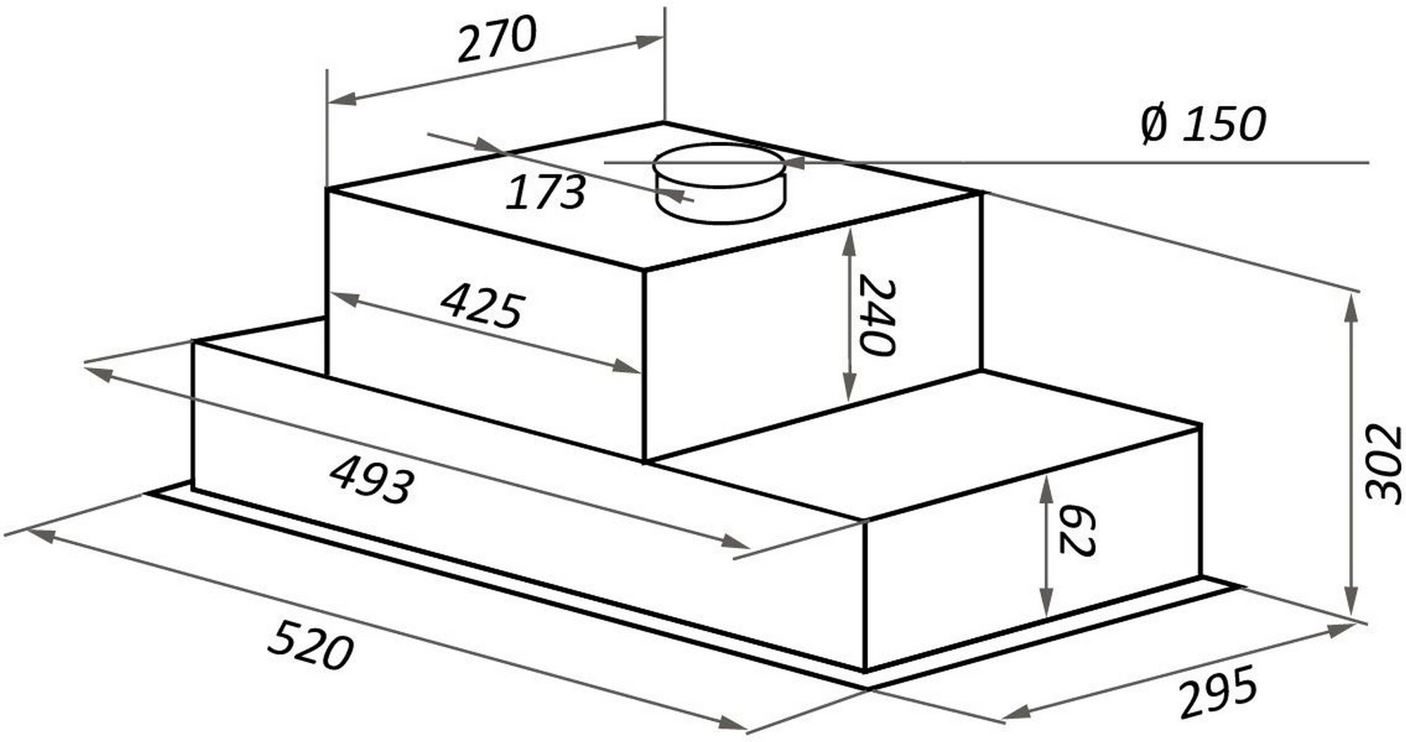 Вытяжка Maunfeld Crosby Flat 52 нержавеющая сталь