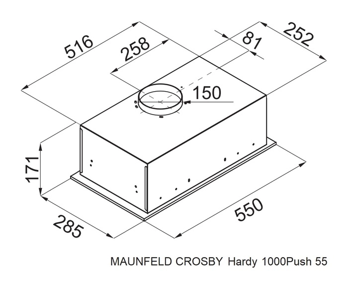 Кухонная вытяжка Maunfeld Crosby Hardy 1000Push (белый)