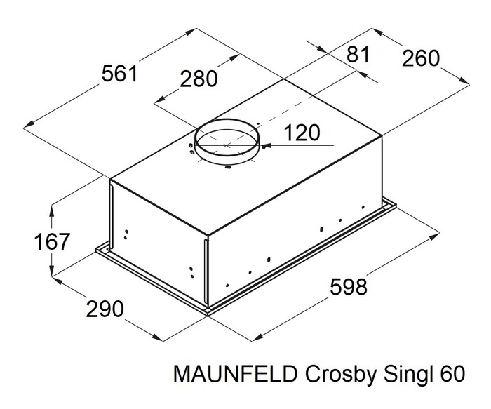 Вытяжка Maunfeld Crosby Singl 60 белый