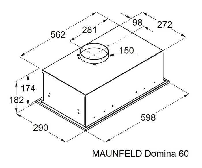 Вытяжка скрытая Maunfeld Domina 60 (белый)