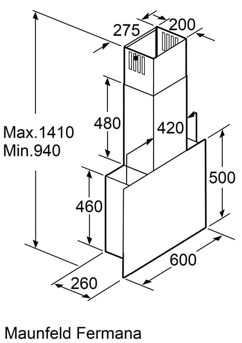 Вытяжка Maunfeld Fermana 60 (черный)