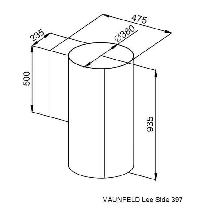 Кухонная вытяжка Maunfeld Lee Side 397 чёрный